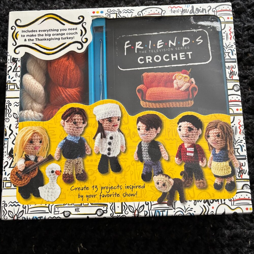 FRIENDS TV Series Crochet Set. New in Box. Never used.